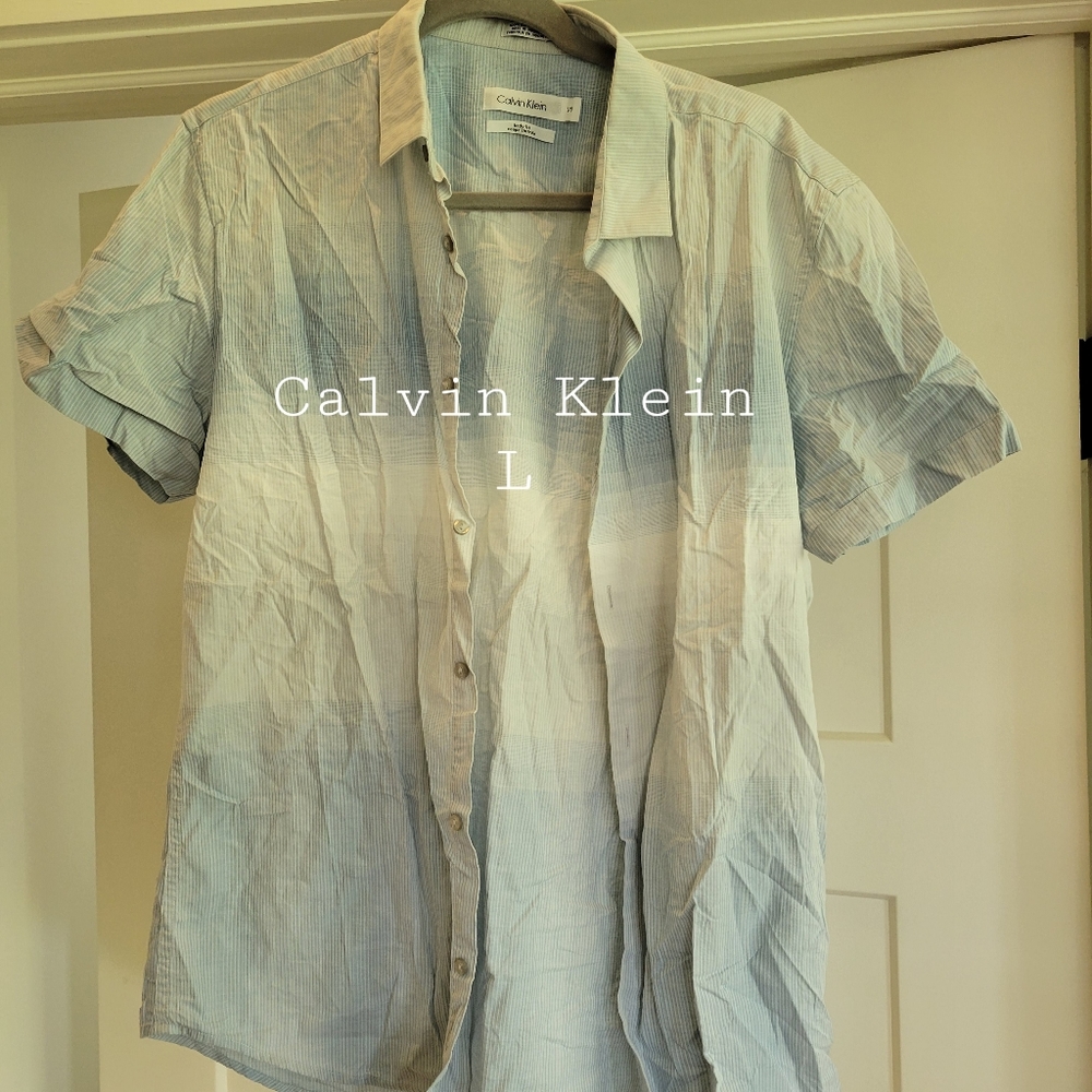 Men's CK short sleeve button up